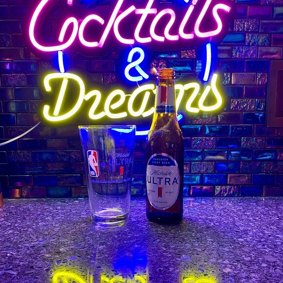 Michelob Ultra NBA Basketball 16oz Beer Drinking Glass Replacement for Set - Picture 3 of 7